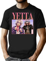 90_S Retro Style Yetta Rosenberg Jones Gifts Fitted V-Neck T-Shirt for Men & Women, T-Shirts Graphic Tee - Black