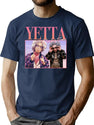 90_S Retro Style Yetta Rosenberg Jones Gifts Fitted V-Neck T-Shirt for Men & Women, T-Shirts Graphic Tee - Navy