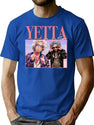 90_S Retro Style Yetta Rosenberg Jones Gifts Fitted V-Neck T-Shirt for Men & Women, T-Shirts Graphic Tee - Blue