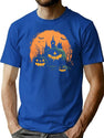 92 Halloween Nightmare Haunted Harvest T-Shirt for Men & Women, T-Shirts Graphic Tee - Blue
