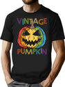 94 Halloween Vintage Pumpkin Jack O Lantern Parents Family T-Shirt for Men & Women, T-Shirts Graphic Tee - Black