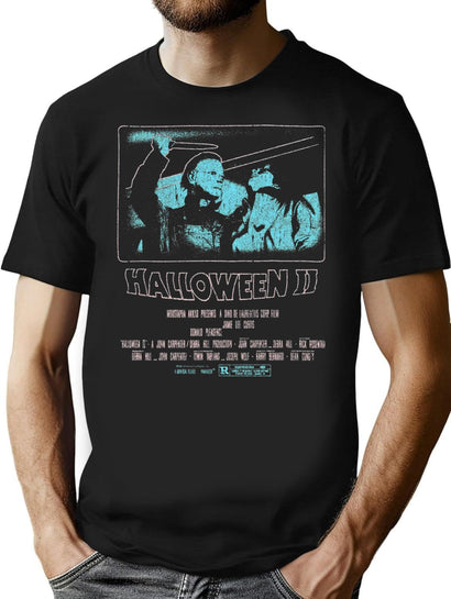 97 Halloween 2 Photo Negative Movie Poster T-Shirt for Men & Women, T-Shirts Graphic Tee - Black