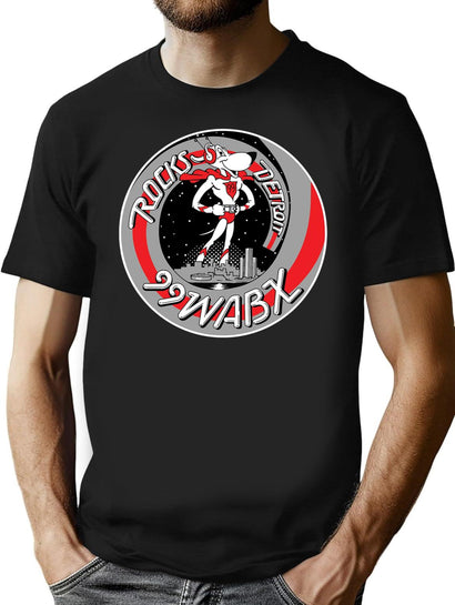 99 Wabx Rocks Detroit Retro Radio Station Design T-Shirt for Men & Women, T-Shirts Graphic Tee - Black