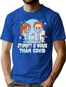 A Cure For Stupid People T-Shirt for Men & Women, T-Shirts Graphic Tee - Blue