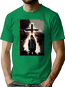 A Journey Of Faith A Bootleg Album Cover With A Cross A Man And A Train Bootleg Graphic T-Shirt - Green