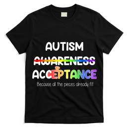 Autism Awareness Acceptance All The Pieces T-Shirt
