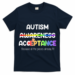 Autism Awareness Acceptance All The Pieces T-Shirt