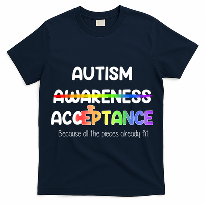 Autism Awareness Acceptance All The Pieces T-Shirt