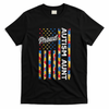 Autism Awareness Apparel USA Flag Proud Autism Aunt Autism Awareness T-Shirt