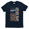 Autism Awareness Apparel USA Flag Proud Autism Aunt Autism Awareness T-Shirt
