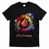 Autism Awareness Colorful Sunflower T-Shirt