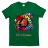 Autism Awareness Colorful Sunflower T-Shirt
