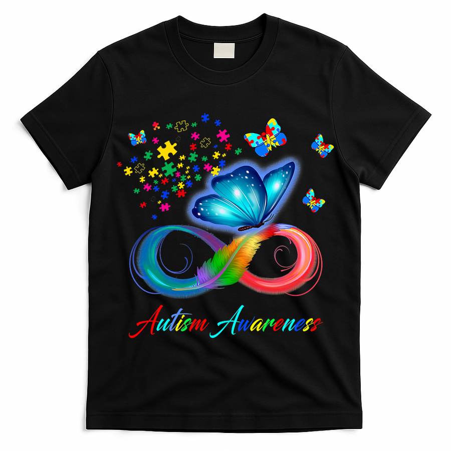 Autism Awareness Colorful Butterfly T-Shirt