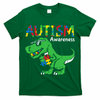 Autism Awareness Dinosaur Autism Heart Puzzle T-Shirt