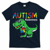 Autism Awareness Dinosaur Autism Heart Puzzle T-Shirt