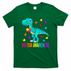 Autism Awareness Dinosaur Colorful Autism Puzzle Pieces T-Shirt