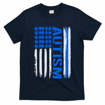 USA Autism Awareness Puzzle Flag T-Shirt
