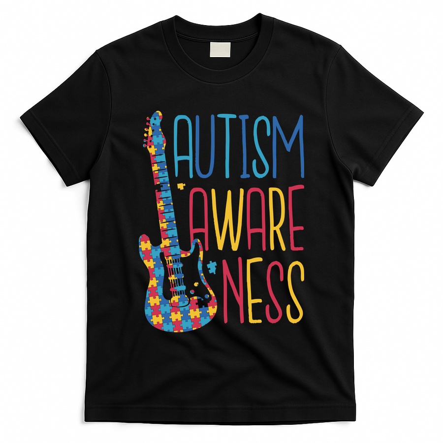 Autism Awareness Guitar T-Shirt