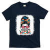 Autism Awareness Messy Bun Autism Mom Coquette Bow Puzzle T-Shirt