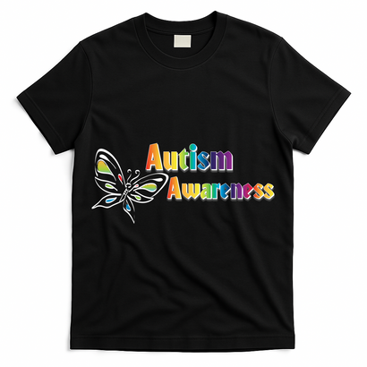 Autism Awareness Month Minimalist Butterfly T-Shirt