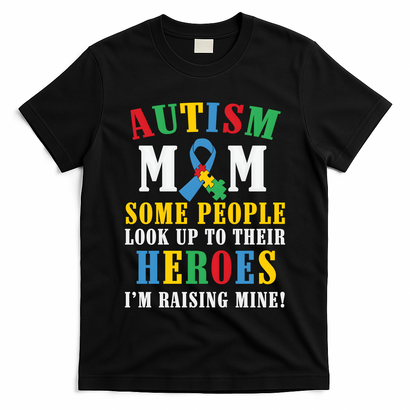Autism Awareness Month Autism Mom Puzzle Ribbon Son Is My Hero Mother'sDay T-Shirt
