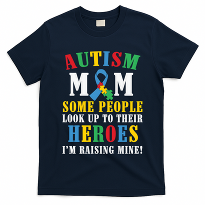 Autism Awareness Month Autism Mom Puzzle Ribbon Son Is My Hero Mother'sDay T-Shirt