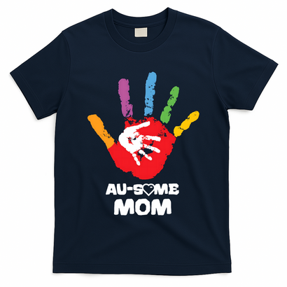 Awesome Autism Mom Ausome Hand T-Shirt