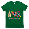 Autism Awareness Peace Love Autism T-Shirt