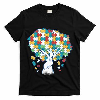 Autism Awareness Puzzle Tree T-Shirt
