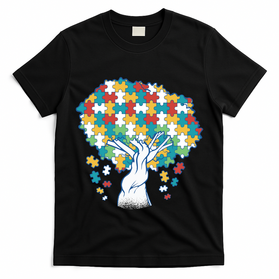 Autism Awareness Puzzle Tree T-Shirt