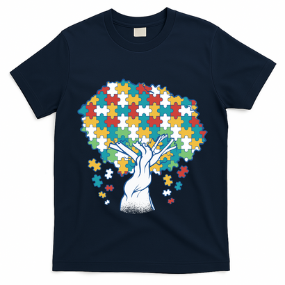 Autism Awareness Puzzle Tree T-Shirt