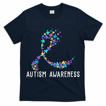 Autism Awareness Puzzle Ribbon T-Shirt