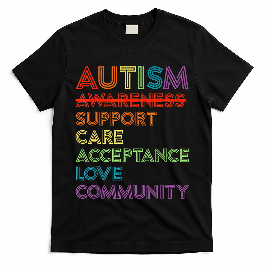 Autism Awareness Support Care Acceptance Ally T-Shirt