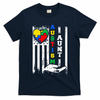 Autism Aunt US Flag T-Shirt