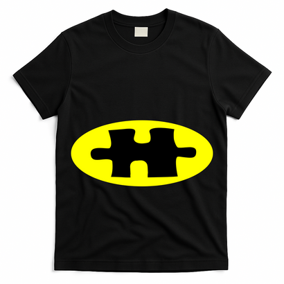 Autism Awareness Bat Puzzle Logo T-Shirt