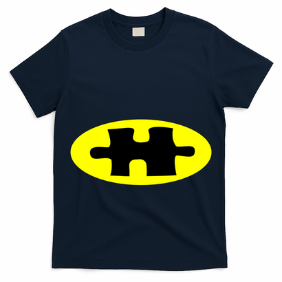 Autism Awareness Bat Puzzle Logo T-Shirt
