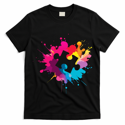 Autism Colorful Puzzle Piece T-Shirt