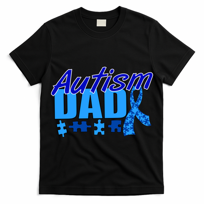 Autism Dad Awareness Ribbon T-Shirt