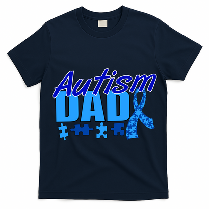 Autism Dad Awareness Ribbon T-Shirt