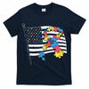 American Distressed Flag Autism Awareness T-Shirt
