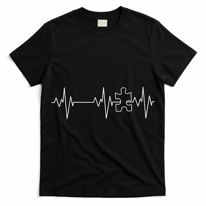 Autism Heartbeat Pulse Puzzle T-Shirt