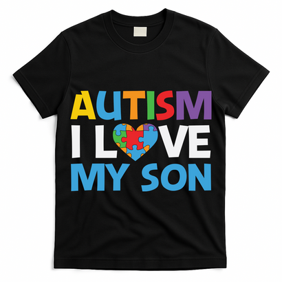 Autism Heart Love Autism Puzzle, Autism Mom T-Shirt