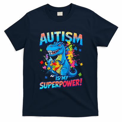 Autism Is My Superpower Dinosaur Autism Awareness T-Shirt