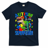 Autism Is My Superpower Autism Awareness Dinosaur T-Shirt