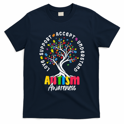 Autism Love Accept Support understand Autistic Autism Awareness T-Shirt