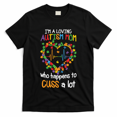Autism Mom Autism Heart, Autism Puzzle T-Shirt
