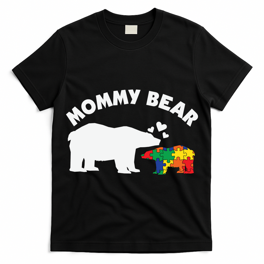 Autism Mommy Bear Autism Awareness T-Shirt