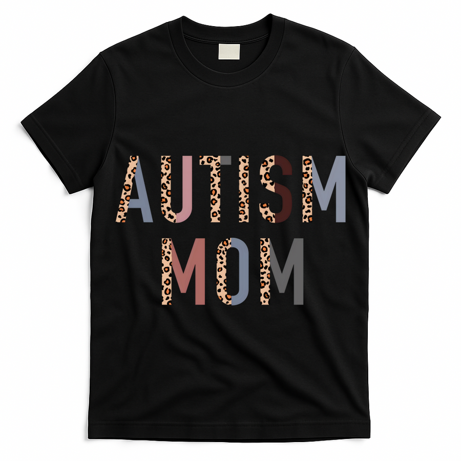 Autism Mom Leopard Print T-Shirt