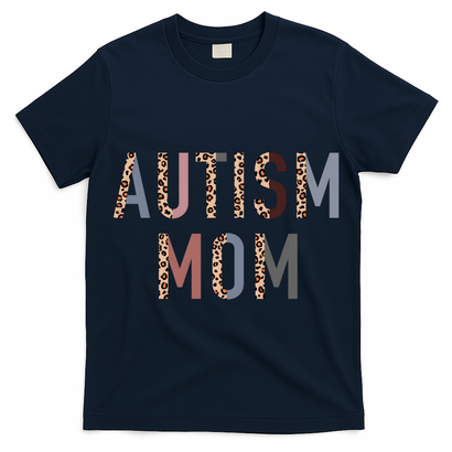 Autism Mom Leopard Print T-Shirt
