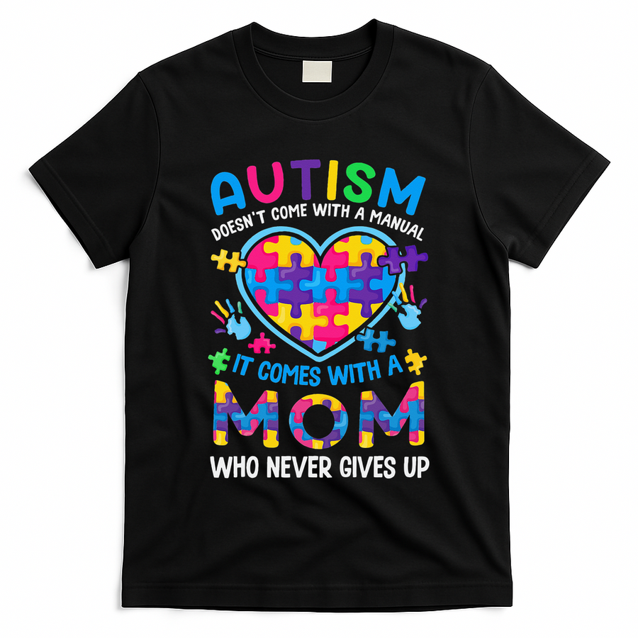 Autism Mom Puzzle Piece Autism Awareness T-Shirt
